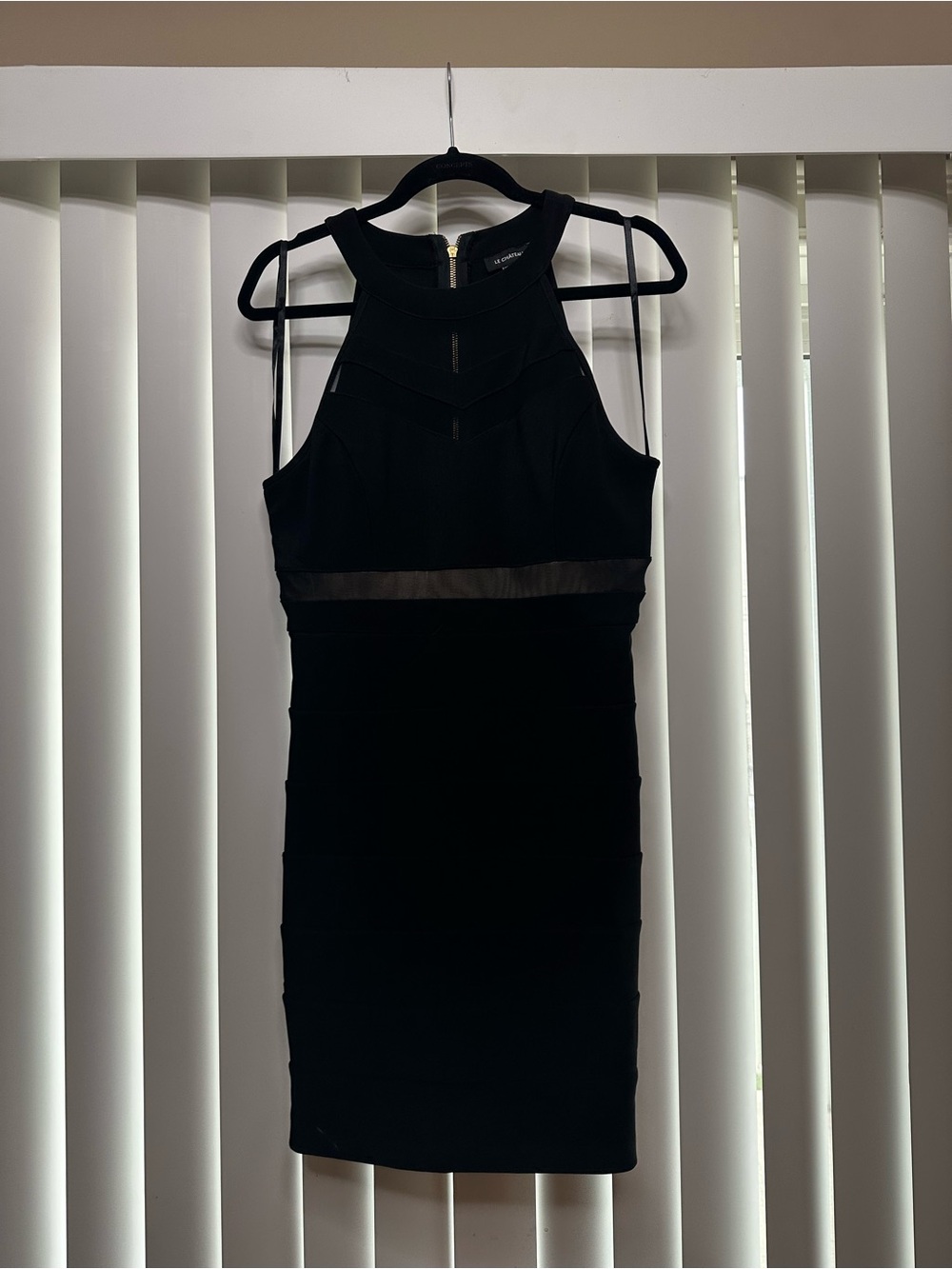 Women's Black Sleeveless body-con dress